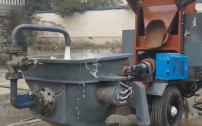 How to operate concrete mixer pump