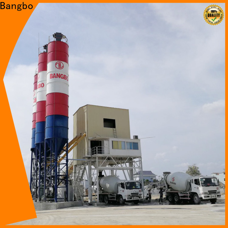 Bangbo concrete batch plant for sale supplier for blending concrete ingredients