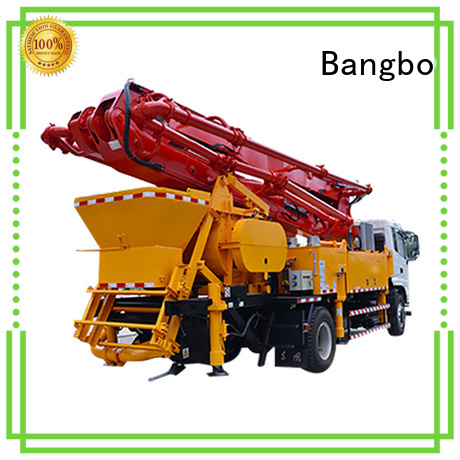 Bangbo concrete pump with mixer manufacturer for construction project