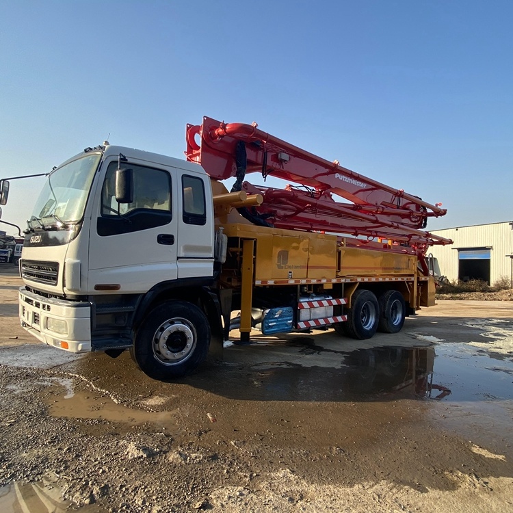 Factory price used German elephant isuzu small duty 38m truck mounted concrete pump with iso9001