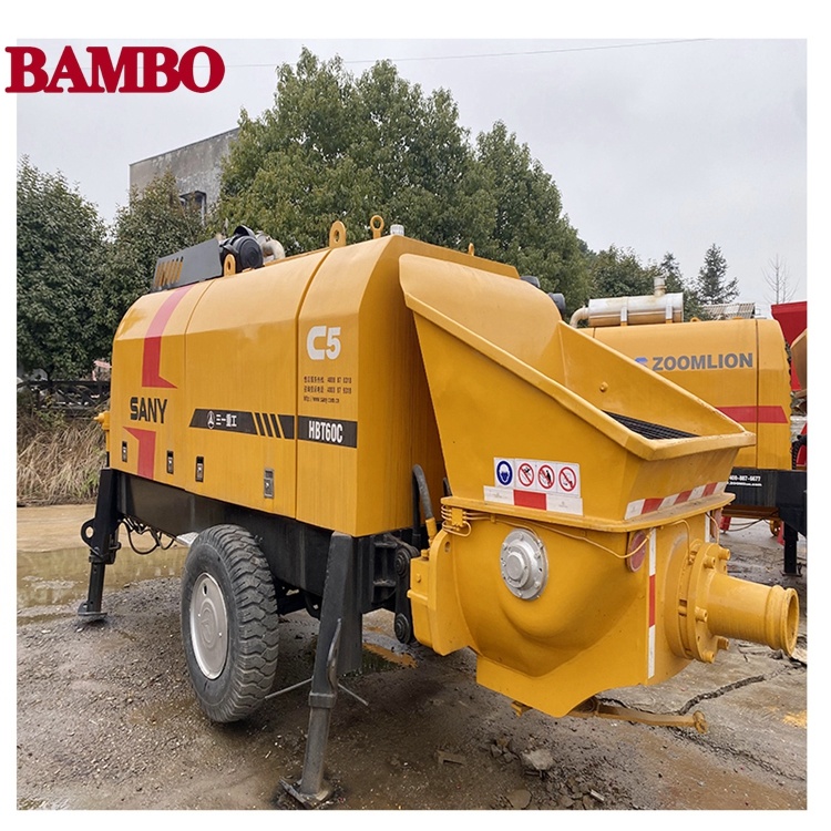 Best Service Used Second Hand Sany Trailer Stationary Diesel Concrete Pump Price for sale