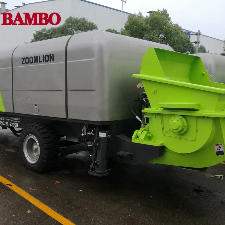 Construction diesel portable trailer mounted concrete delivery concrete pump with EPA certificate